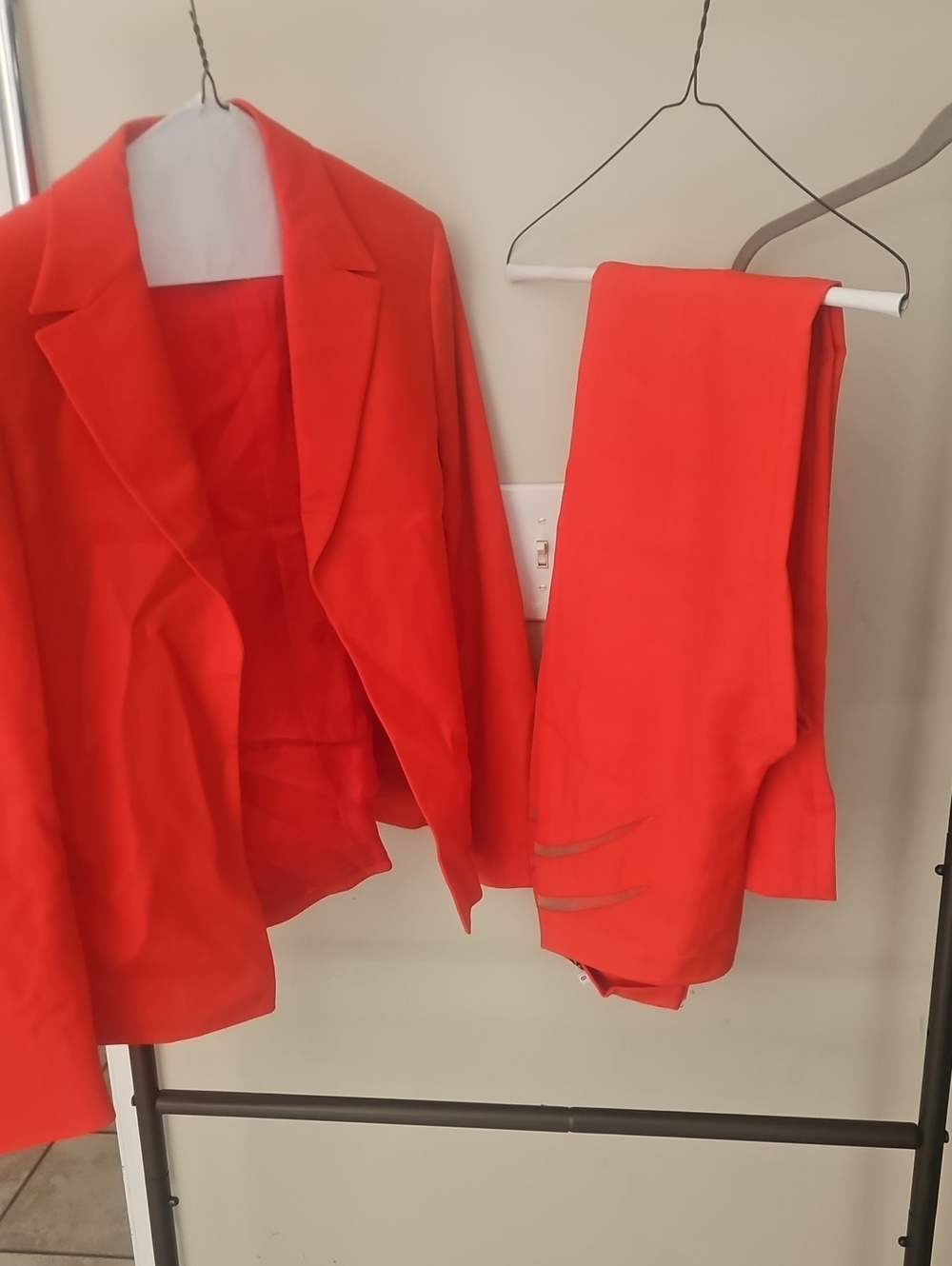 Vintage Versace Vibrant Orange  Blazer & Matching Trousers